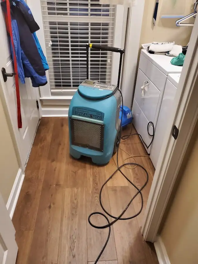 Commercial dehumidifier deployed for Flood Damage Cleanup in Kenmore