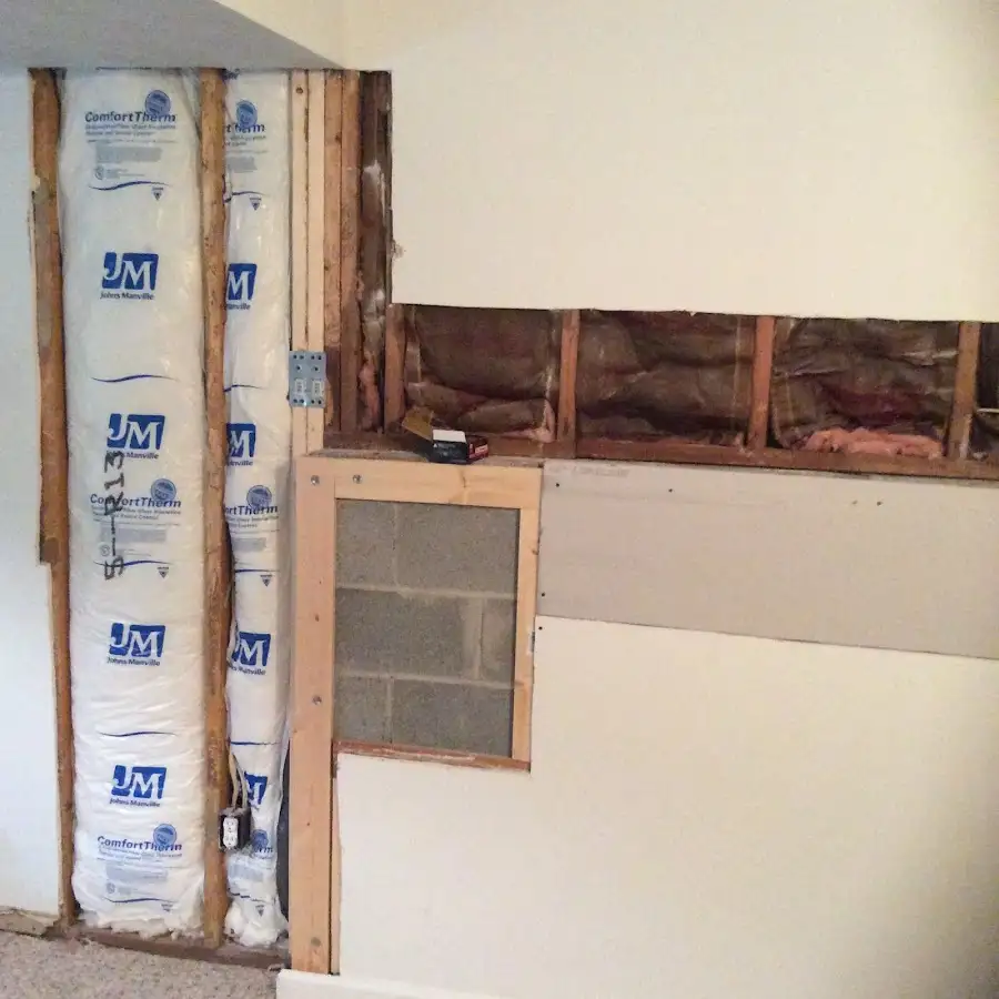 Wall insulation replacement during Odor Removal & Deodorization in Kenmore